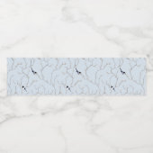 Winter Vogels Waterfles Etiket (Enkel label)