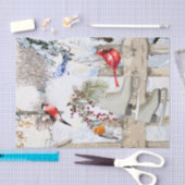 Winter Vogelweefsel Tissuepapier (Craft)