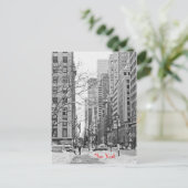 Winter vóór Briefkaart NY Penn-station (Staand voorkant)