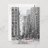 Winter vóór Briefkaart NY Penn-station (Voorkant / Achterkant)