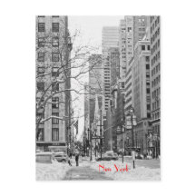 Winter vóór Briefkaart NY Penn-station