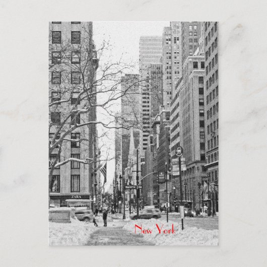 Winter vóór Briefkaart NY Penn-station (Voorkant)