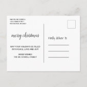 winter voor kerstlantaarns aankondigingskaart (Achterkant)