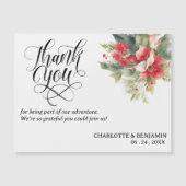 Winter voor Kerstmis Dank u bruiloft magneet (Voorkant)