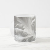 Winter vorst grijs witte kristallen matglas koffiemok (Voorkant links)