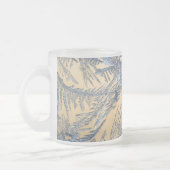 Winter vorst ijskristal zilver goud matglas koffiemok (Links)