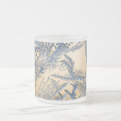 Winter vorst ijskristal zilver goud matglas koffiemok (Center)