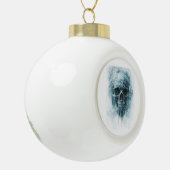 Winter Vorst Schedel Keramische Bal Ornament (Links)