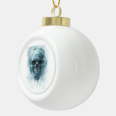 Winter Vorst Schedel Keramische Bal Ornament (Rechts)