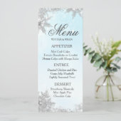 Winter Vorst Sneeuwvlok Menu (Staand voorkant)