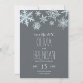 Winter Vorst Sneeuwvlokken | Bewaar de datum Save The Date (Voorkant)