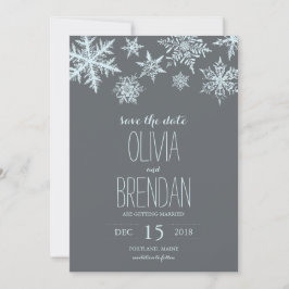 Winter Vorst Sneeuwvlokken | Bewaar de datum Save The Date