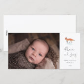 Winter Vos Kerst Foto Kaart (Voorkant / Achterkant)