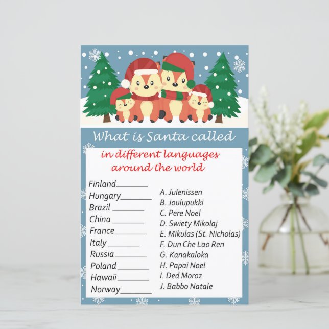 Winter vos kerst rond de wereld spel