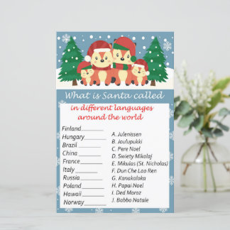 Winter vos kerst rond de wereld spel