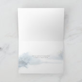 Winter Vos Script Liefde Familienaam Kerstmis Feestdagen Kaart (Binnen)