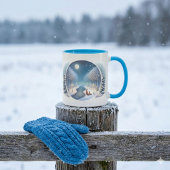 Winter Vossen bij door de Maan verlichte Besneeuwd Mok