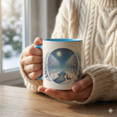 Winter Vossen bij door de Maan verlichte Besneeuwd Mok