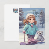 Winter vrienden bedankkaart (Voorkant / Achterkant)