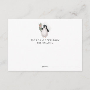 Winter Vrienden Kerst Baby Shower Advieskaart Informatiekaartje
