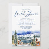 Winter vrijgezellenfeest besneeuwd bergdorp kaart (Voorkant)