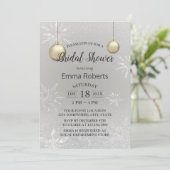 Winter Vrijgezellenfeest Elegant Silver Snowflakes Kaart (Staand voorkant)