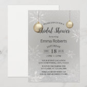 Winter Vrijgezellenfeest Elegant Silver Snowflakes Kaart (Voorkant / Achterkant)