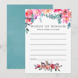 Winter Vrijgezellenfeest Floral Advice voor Bride Kaart