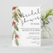 Winter Vrijgezellenfeest per Mail Invitation Gold  Kaart (Staand voorkant)