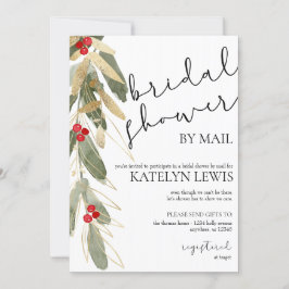 Winter Vrijgezellenfeest per Mail Invitation Gold  Kaart