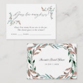 Winter Vrijgezellenfeest raad hoeveel kussen er zi Informatiekaartje (Voorkant / Achterkant)