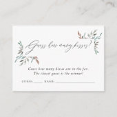 Winter Vrijgezellenfeest raad hoeveel kussen er zi Informatiekaartje (Voorkant)