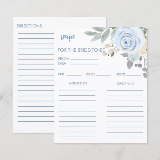 Winter Vrijgezellenfeest Recept Kaart (Voorkant / Achterkant)