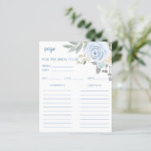 Winter Vrijgezellenfeest Recept Kaart (Staand voorkant)