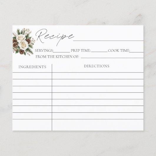 Winter Vrijgezellenfeest Recept Kaarten (Voorkant)