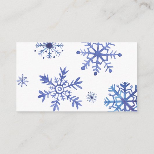 Winter vrijgezellenfeest receptkaart aanvraag informatiekaartje (Achterkant)