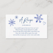 Winter vrijgezellenfeest receptkaart aanvraag informatiekaartje (Voorkant)