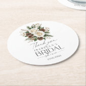 Winter Vrijgezellenfeest Ronde Kartonnen Onderzetter (Gebogen)