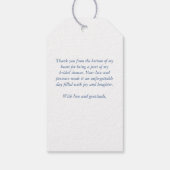 Winter vrijgezellenfeest waterverf dennen krans gu cadeaulabel (Achterkant)