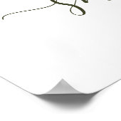 Winter Vrijgezellenfeest Welkomstteken White Flora Poster (Hoek)