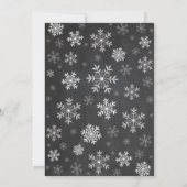 Winter Vrijgezellenfeest White Snowflake Chalkboar Kaart (Achterkant)