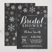 Winter Vrijgezellenfeest White Snowflake Chalkboar Kaart (Voorkant / Achterkant)