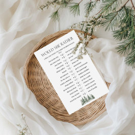 Winter Vrijgezellenfeest zou ze liever bruids spel