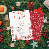 Winter Vrolijk Kerstfeest Waterverf Baby shower Kaart