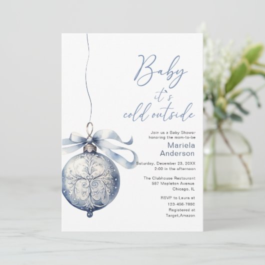 Winter Vrolijk Kerstfeest Waterverf Baby shower-ma Kaart (Staand voorkant)