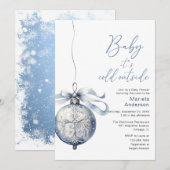 Winter Vrolijk Kerstfeest Waterverf Baby shower-ma Kaart (Voorkant / Achterkant)