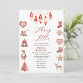 Winter Vrolijk Kerstfeest Waterverf Baby shower-ma Kaart (Staand voorkant)