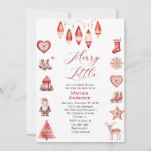 Winter Vrolijk Kerstfeest Waterverf Baby shower-ma