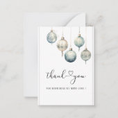 Winter Vrolijk Kerstfeest Waterverf Baby shower Notitiekaartje (Voorkant)