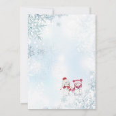 Winter Vrolijk Kerstmis Sneeuwman Waterverf Baby S Kaart (Achterkant)